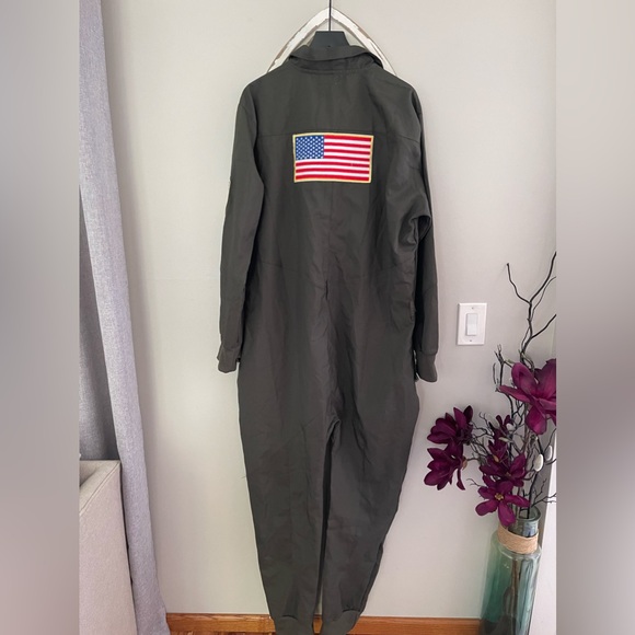 New Tipsy Elves Pilot Jumpsuit In Army Green Size XL - ***NO BELT*** - Picture 6 of 13
